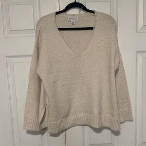 New no tags - For The Republic Women's V-Neck Cream Sweater